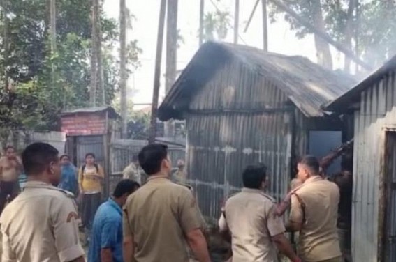Teliamura: Ahead of Pohela Boisakh, 6 shops were destroyed in Fire Incident Teliamura: Ahead of Pohela Boisakh, 6 shops were destroyed in Fire Incident